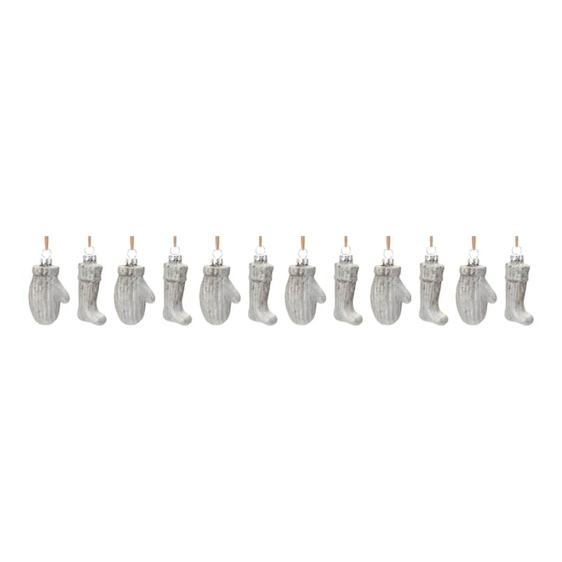 Glass Mitten and Stocking Ornament (Set of 12)