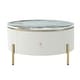 preview thumbnail 21 of 25, Modern Marble Round Coffee Table with 2 large Drawers Storage