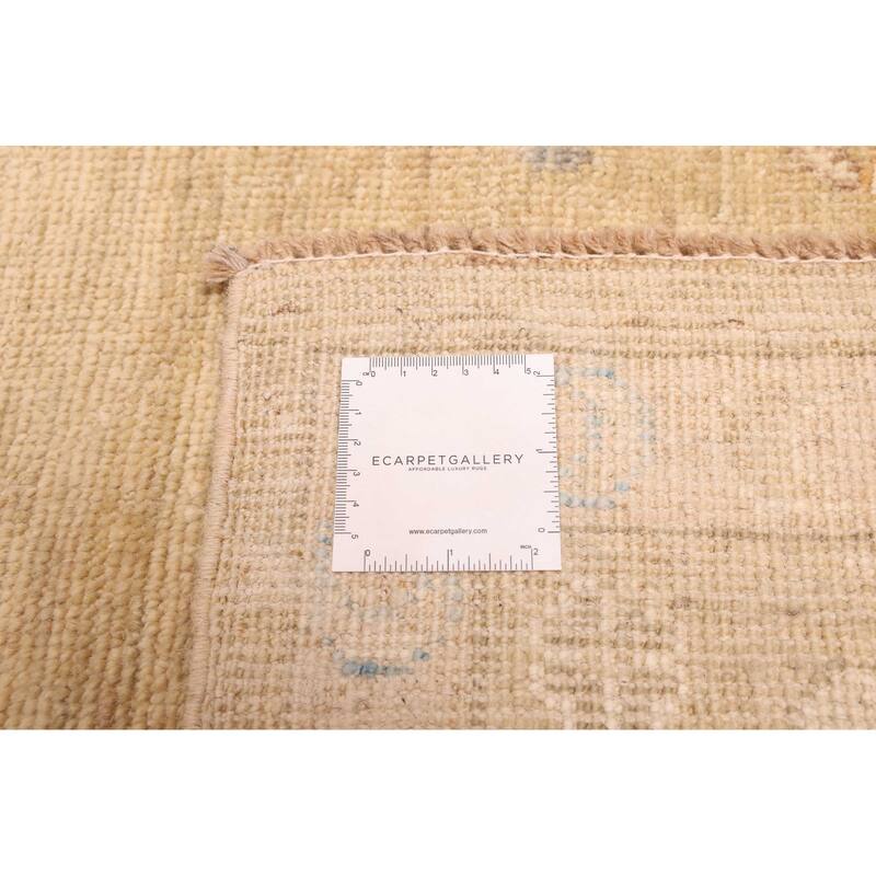 ECARPETGALLERY Hand-knotted Peshawar Oushak Olive Green Wool Rug - 8'1 x 9'10