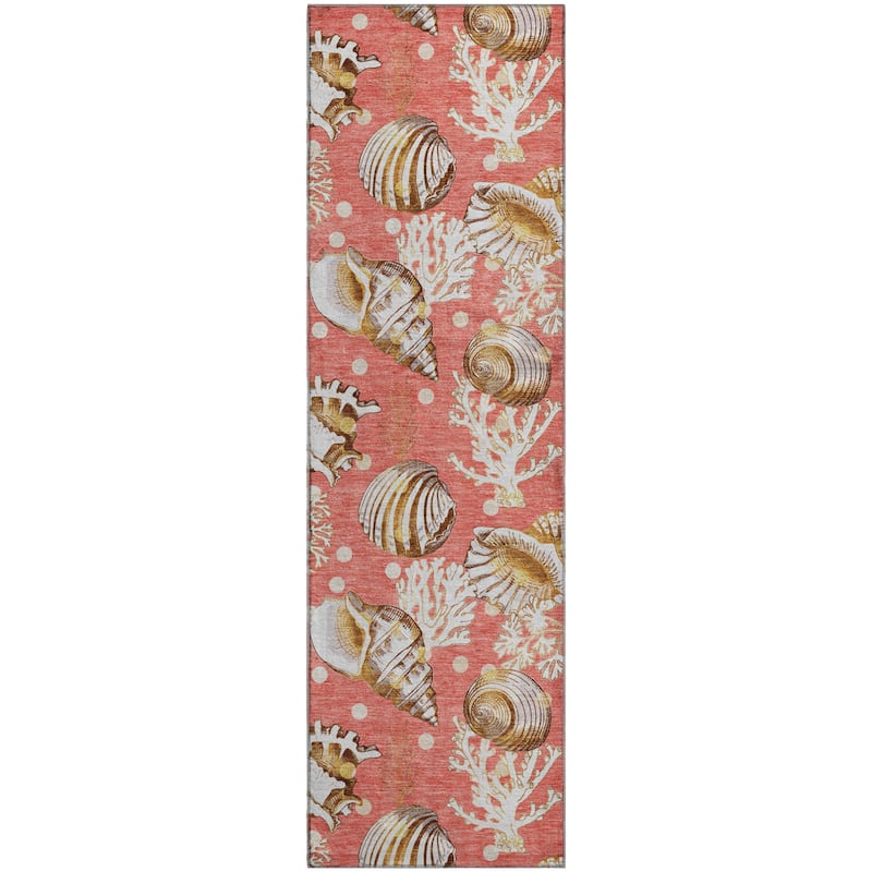 Premium Washable Super Soft Coastal Seashells Mayfield Rug