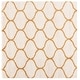 preview thumbnail 41 of 122, SAFAVIEH Hudson Shag Ogee Trellis 2-inch Thick Area Rug 7' Square - Ivory/Gold