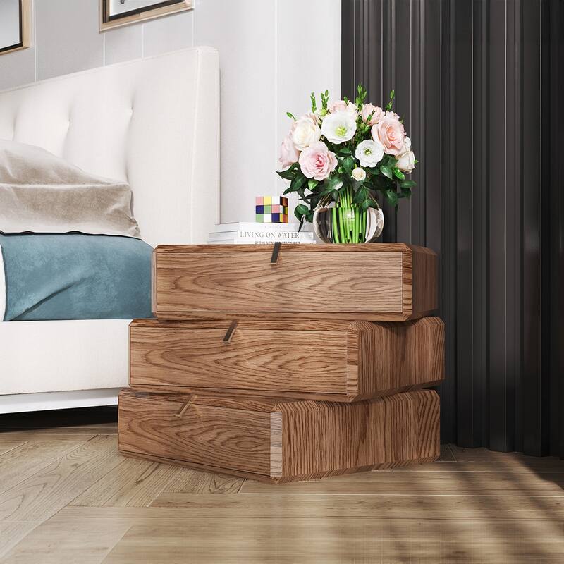 Walnut Magic Cube Storage Nightstand Bed Bath & Beyond 39946755