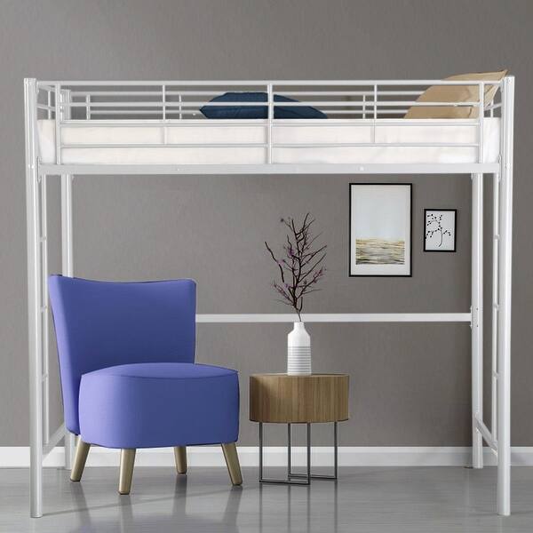 Shop Gymax Twin Loft Bed Metal Bunk Ladder Beds Boys Girls Teens Kids Overstock 22833861