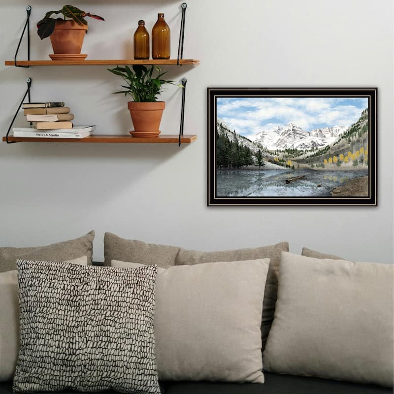 Framed Wall Art - The Maroon Bells, Black Frame