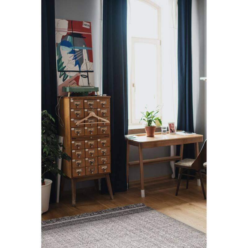 ECARPETGALLERY Braid weave Sienna Grey Wool Rug - 5'2 x 7'3