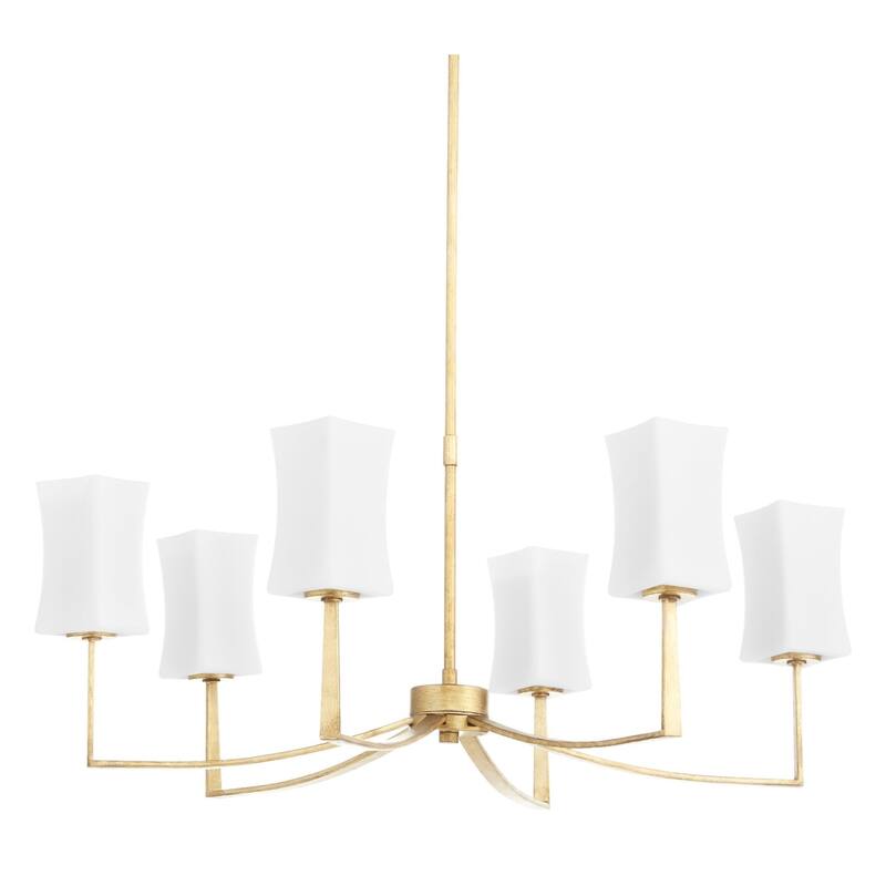 Quorum International 681-6 Wallinger 6 Light 33" Wide Chandelier - Gold Leaf