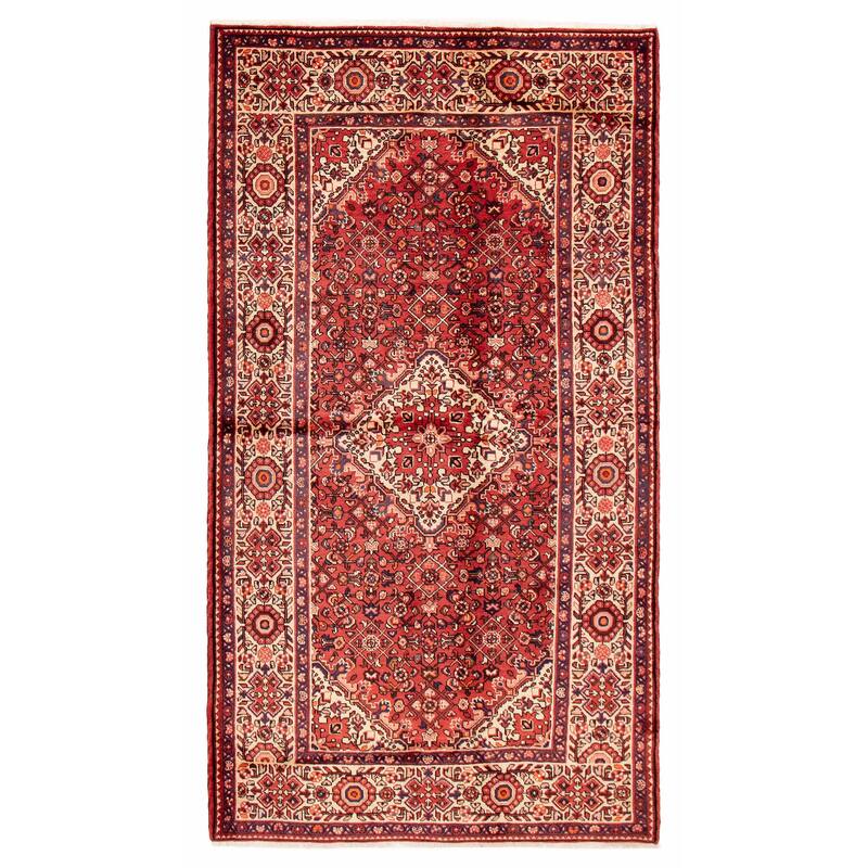 ECARPETGALLERY Hand-knotted Andelz Red Wool Rug - 5'6 x 10'1 - Red - 5'6 x 10'1