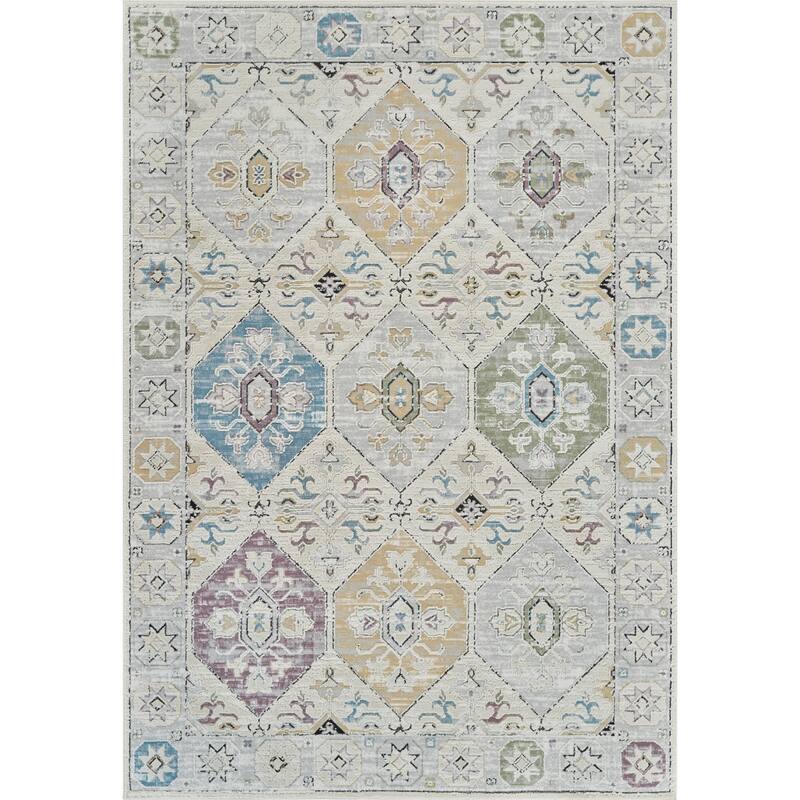 Bigi Distressed Abstract Stain Resistant Woven Durable Area Rug By HomeRoots