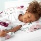 preview thumbnail 4 of 4, Burgundy and Pink Watercolor Floral Girl 2pc Twin Comforter Set - Blush Maroon Wine Rose Green Shabby Chic Flower Farmhouse