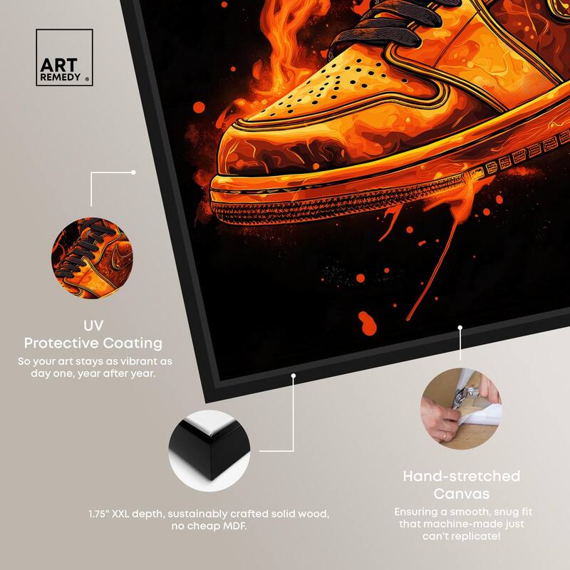 Jumpman on Fire I Canvas by Art Remedy