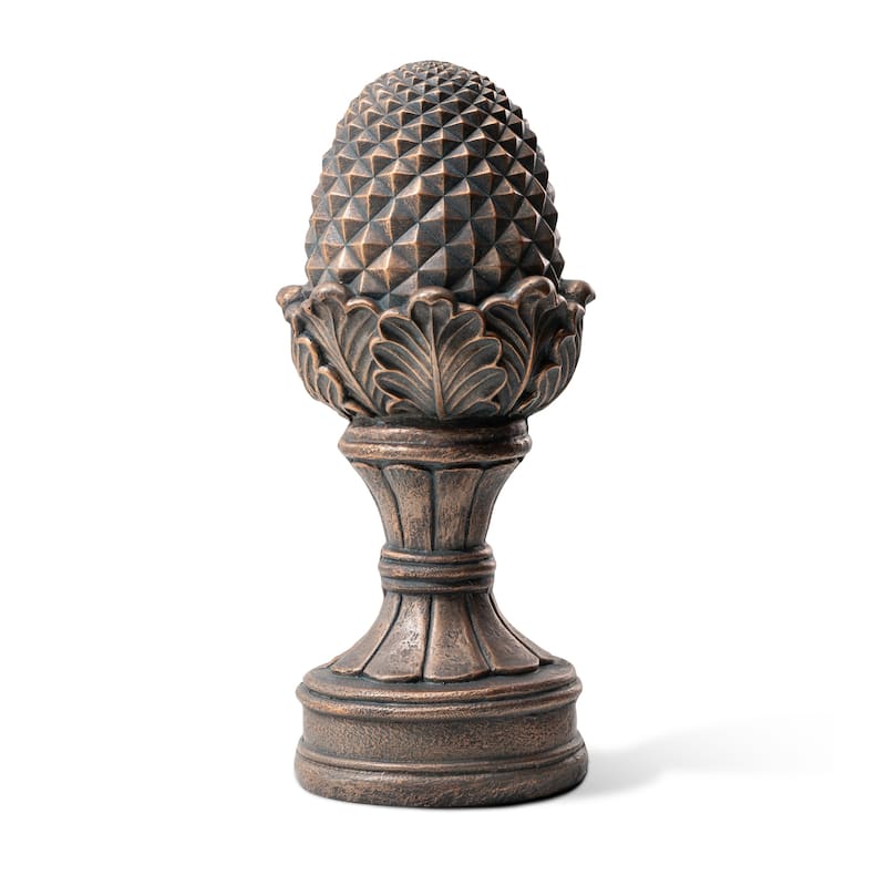 Glitzhome MGO Sand/Bronze Finish Blessings Artichoke Garden Statues Coastal Sculpture Quality-upgraded