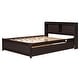 preview thumbnail 47 of 64, Wood Storage Bed with Trundle,Bookcase