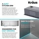preview thumbnail 97 of 150, KRAUS Kore Workstation Drop-In Stainless Steel Kitchen Sink
