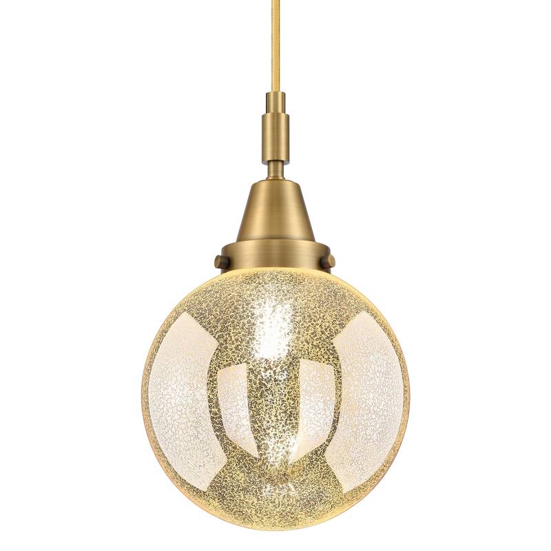 Innovations Lighting 447-1P-G208-8 Beacon 8" Wide Mini Pendant with - Brushed Brass
