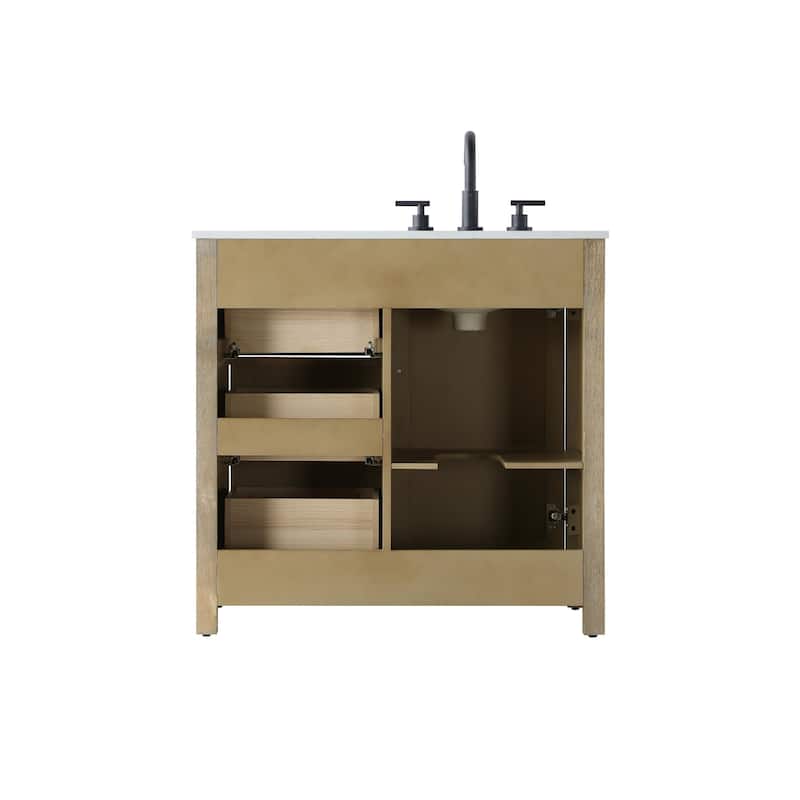 Elegant Lighting VF29536 Alina 36" Free Standing Single Basin Vanity