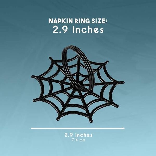 6pcs Spider Web Spooky Design Napkin Rings Holder Halloween Party Table Decor Overstock 31695359