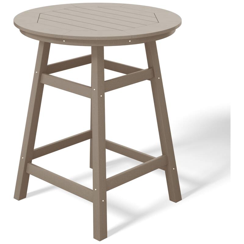 Polytrends Laguna Hdpe All Weather Outdoor Patio 35" Round Counter Table