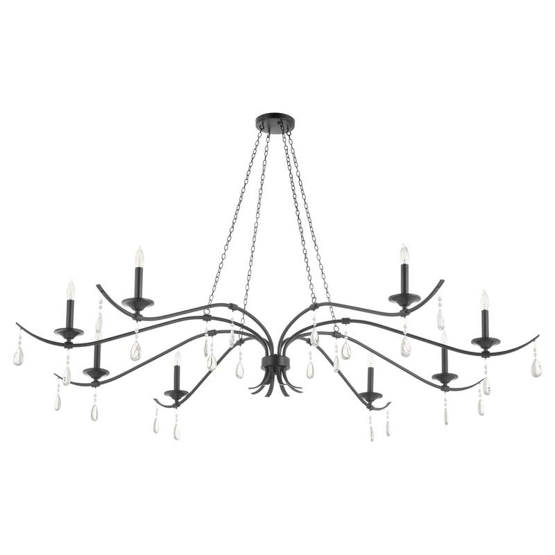 Quorum International 602-8 Lorelei 8 Light 64" Wide Crystal Candle