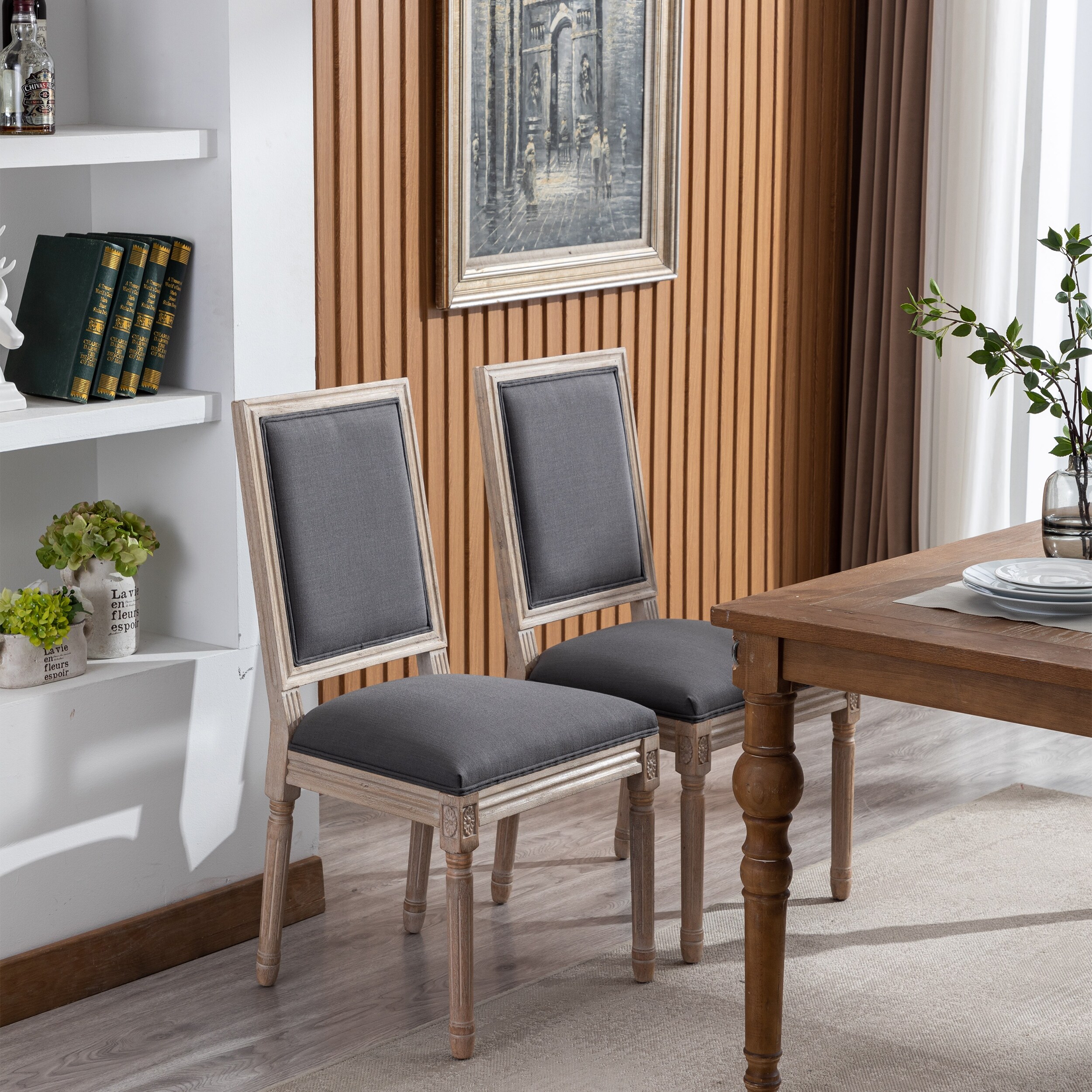 Square back upholstered dining chair sales