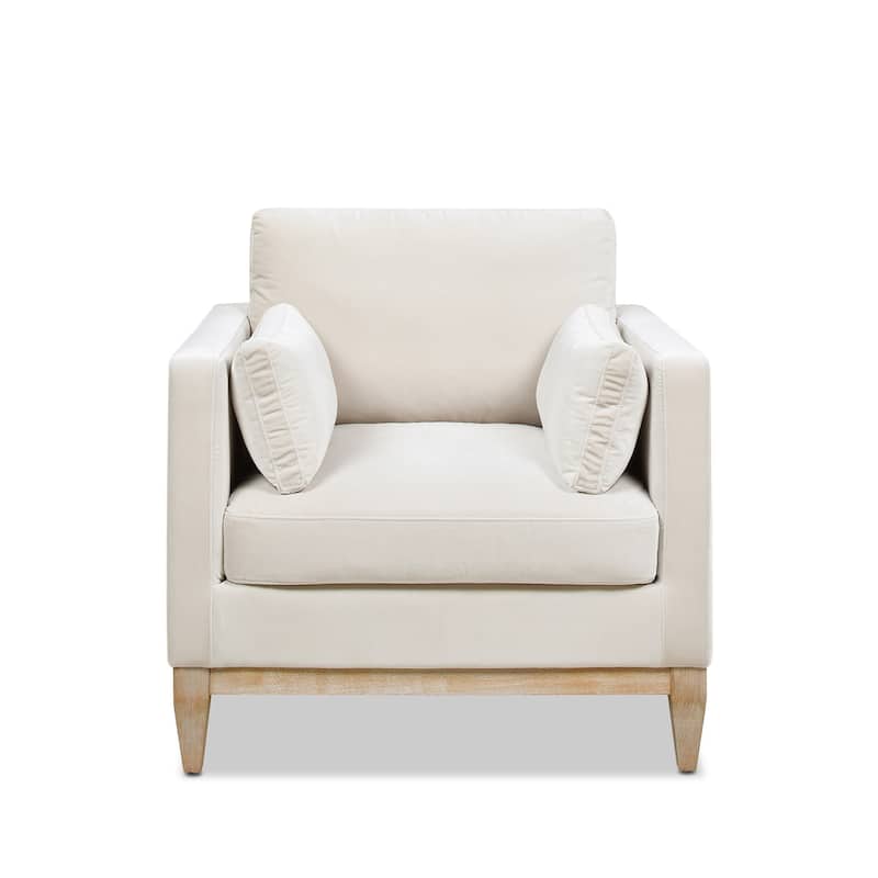 Knox 36" Modern Farmhouse Loose Pillow-Back Arm Chair