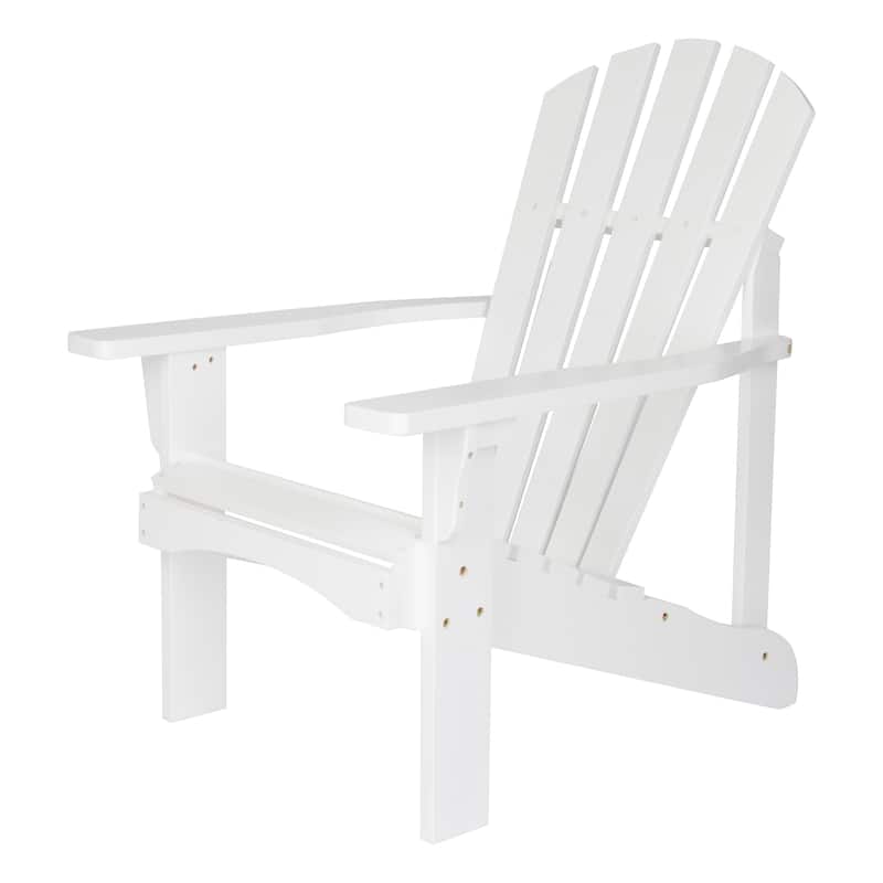 Jaxport Natural Wood Adirondack Chair - White