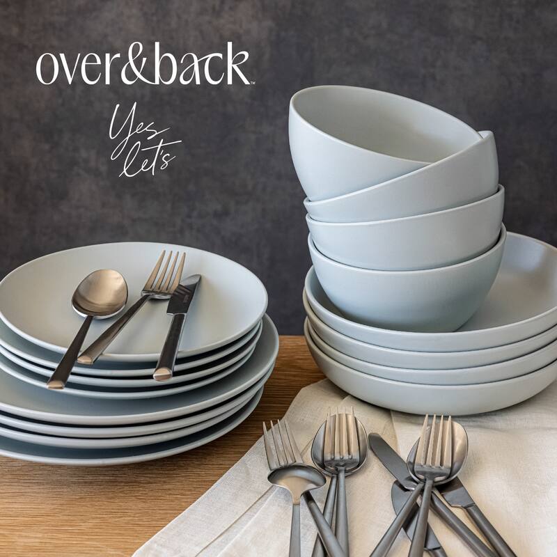 over&back Coupe Semi-Matte Stoneware Dinnerware Set