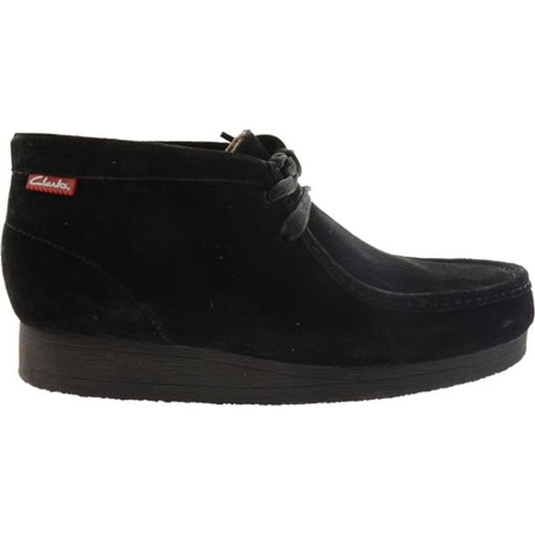 clarks stinson hi black suede