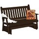 preview thumbnail 18 of 16, Pine 5' Traditional English Glider Walnut Stain
