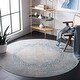 preview thumbnail 3 of 5, SAFAVIEH Dream Nolwen Vintage Abstract Polyester Rug - Grey/Turquoise - 2' 6" x 4'