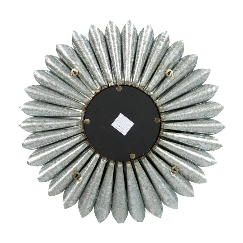 Grey Iron Contemporary Wall Mirror 32 x 32 x 4 - 32 x 4 x 32Round