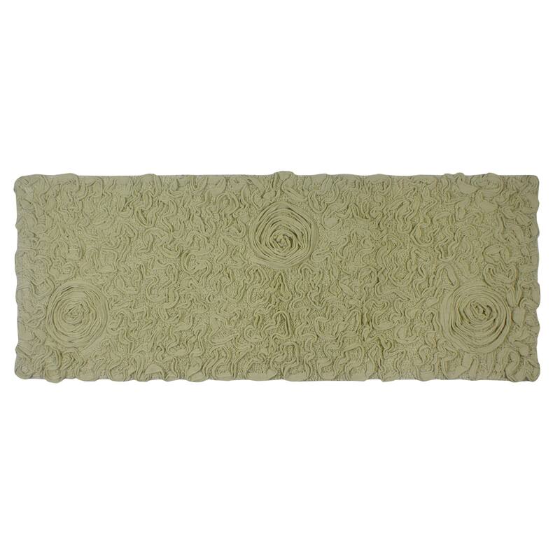 Bell Flower Bathroom Rug, Cotton Soft, Water Absorbent Bath Rug, Non Slip Shower Rug Machine Washable 21"x54" Runner