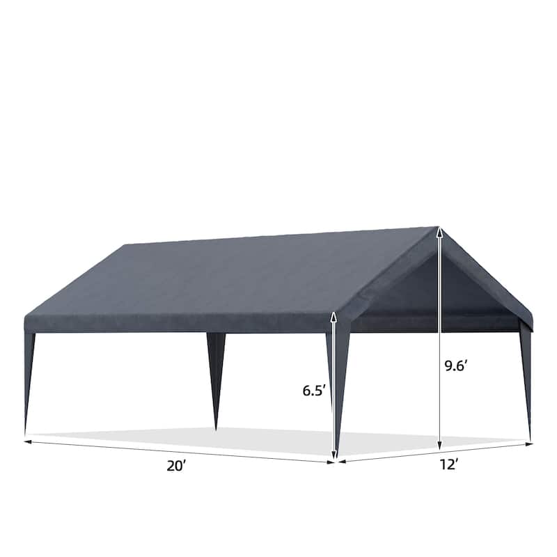 Heavy-Duty Carport Replacement Canopy, Rainproof & UV-Resistant, Canopy Only (Frame Not Included), Ideal for Cars