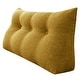 preview thumbnail 18 of 33, WOWMAX Bed Rest Wedge Bolster Pillow Yellow Linen Blend Decorative Twin