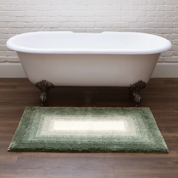 Smiry Luxury Chenille Bathroom Rugs, Shaggy Absorbent Bath Rugs, Non-Slip  Bath Mats for Bathroom, 24x36, Black
