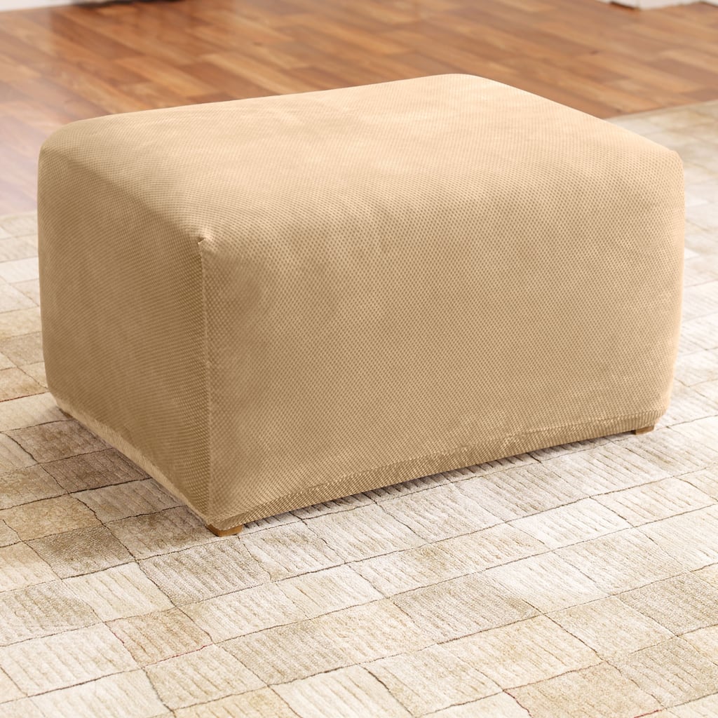 SureFit Stretch Pique Ottoman Slipcover