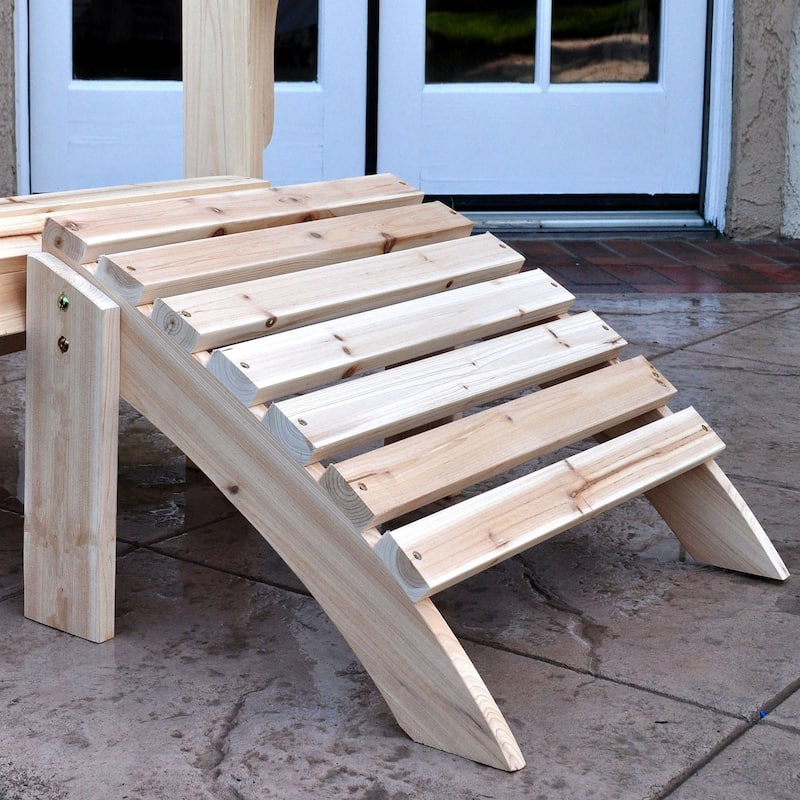 Laguna Wood Outdoor Patio Adirondack Chair Ottoman
