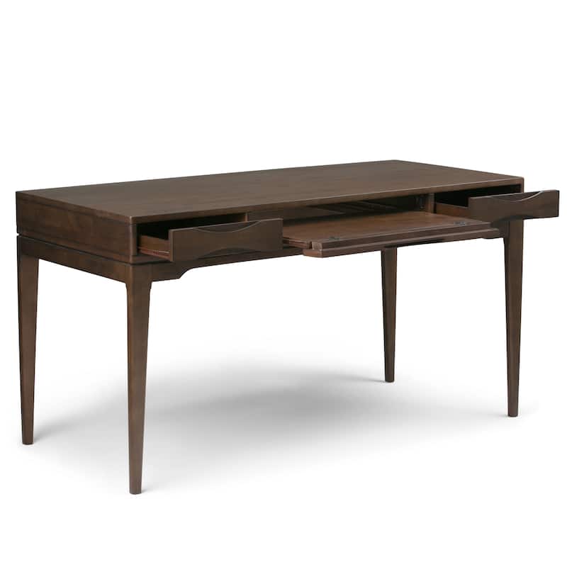 WYNDENHALL Pearson SOLID HARDWOOD Mid Century Modern 60 inch Wide Writing Office Desk