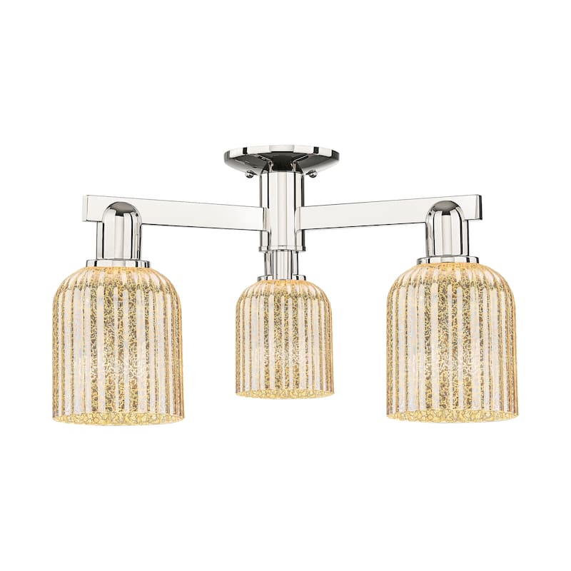 Innovations Lighting Downtown Urban - Bridal Veil - 3 Light 23" Semi-Flush Mount Light