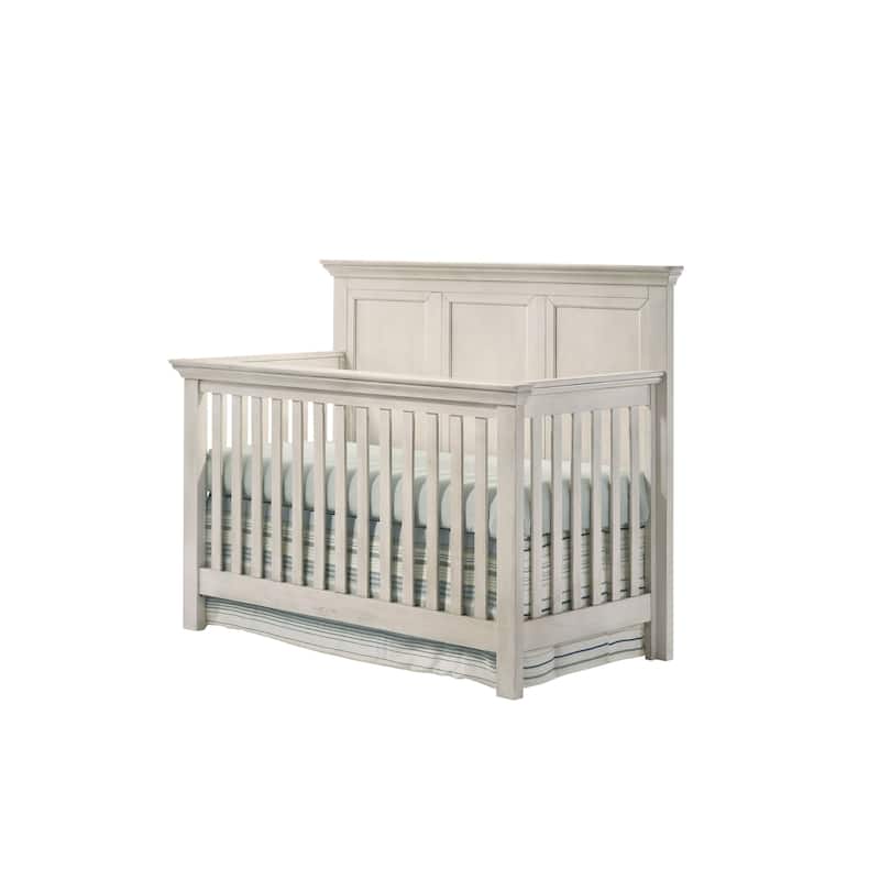 San Mateo 60" Wide Convertible Crib, Rustic White