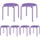 preview thumbnail 11 of 43, Stacking Stools Portable with Metal Frame Stack Nesting Stools ColorfulStackable Bar Stools Chairs (Set of 6 or 8) Set of 6 - Purple