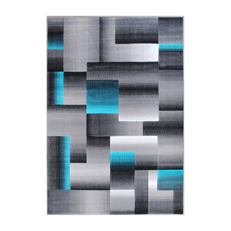 Modern Geometric Style Color Blocked Indoor Area Rug