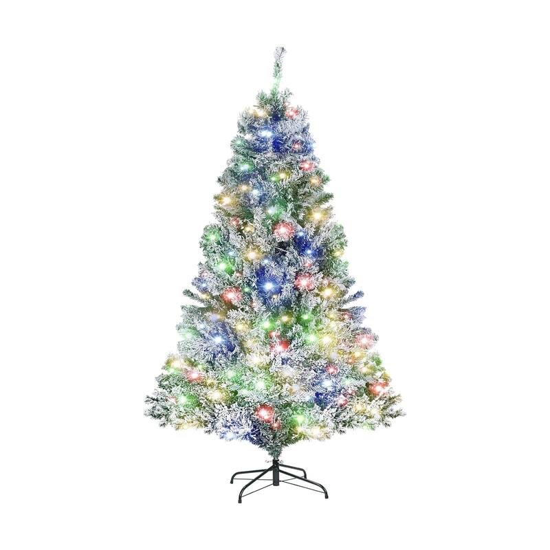 6.5ft Pre-Lit Artificial Tree Christmas Tree, 8 Modes, 720 Tips