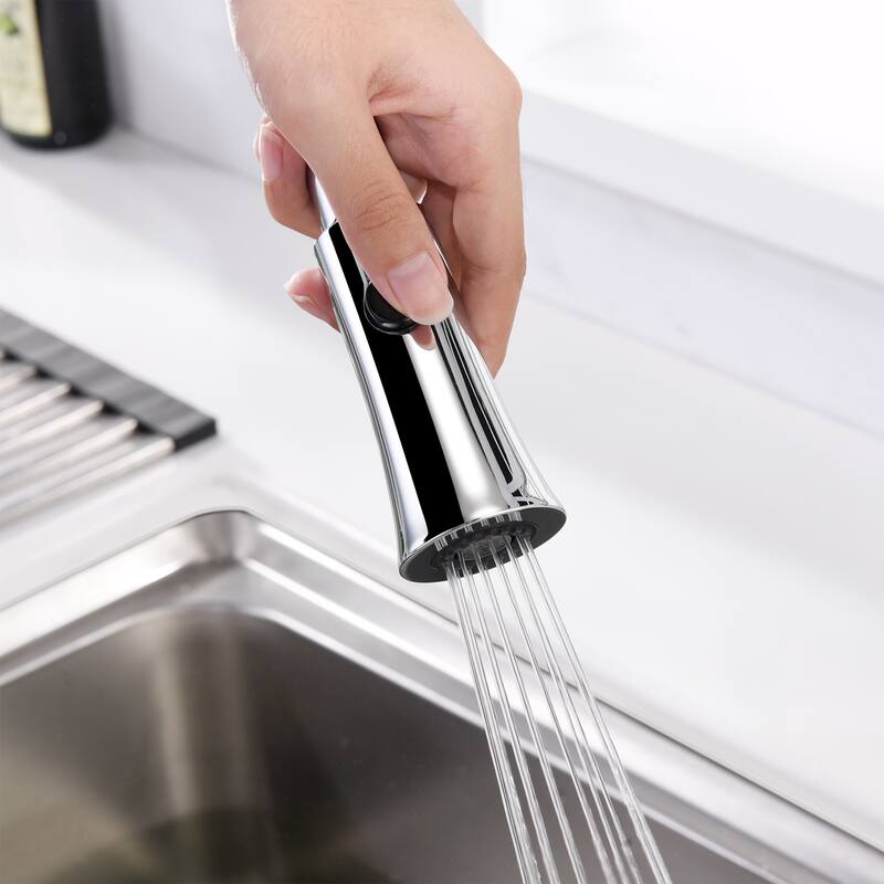 Luxier KTS13 Single Handle Pull Down Sprayer Kitchen Faucet
