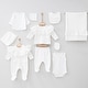 preview thumbnail 4 of 4, Newborn Baby Girl Outfit Set with Lace Details - 10-Piece White