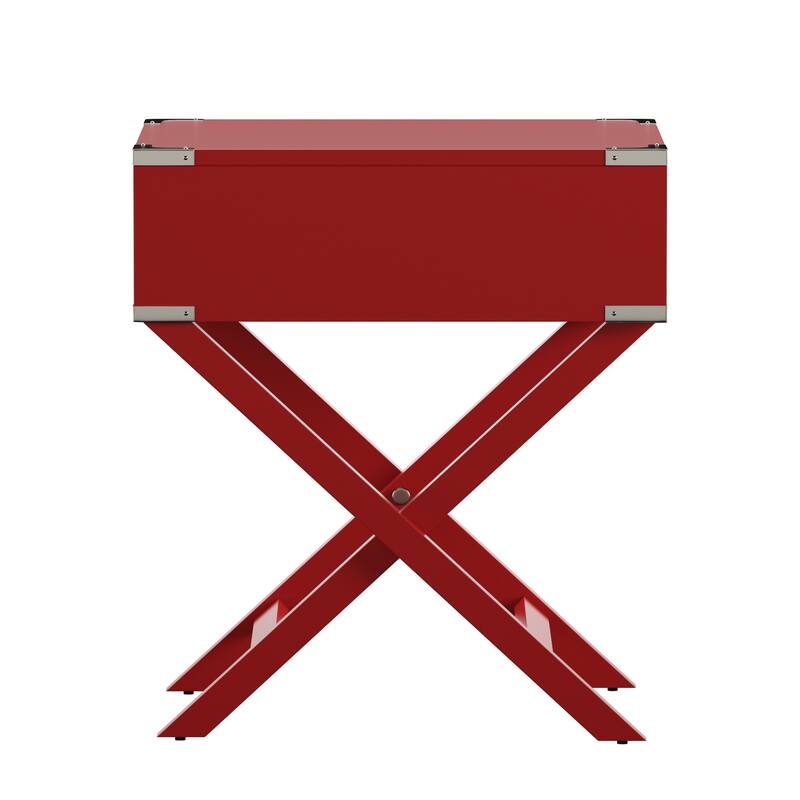 Kenton X Base Wood Accent Campaign Table by iNSPIRE Q Bold