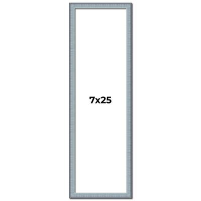 7x25 Frame Rustic Sky Blue Solid Wood Picture Frame | 0.75 Inch
