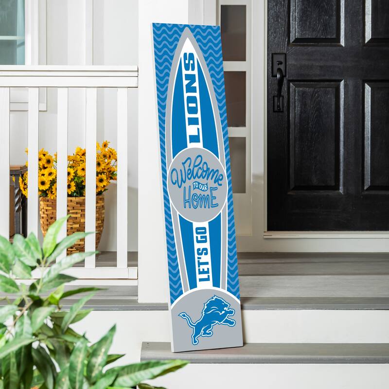 47" Porch Leaner Welcome Wall Sign, Detroit Lions Size - Multi