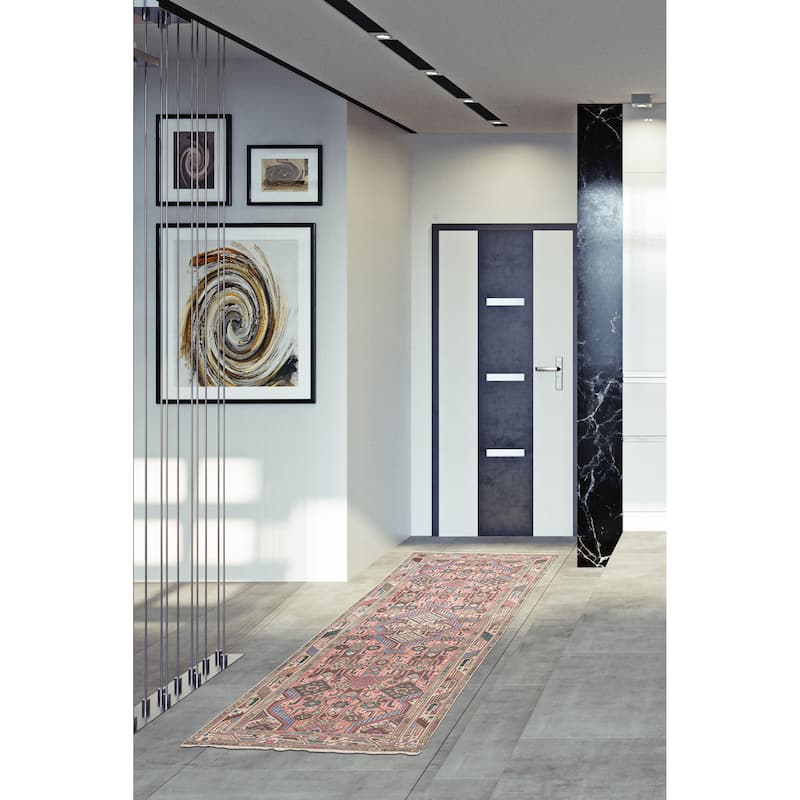 ECARPETGALLERY Hand-knotted Antalya Vintage Pink Wool Rug - 2'5 x 6'4