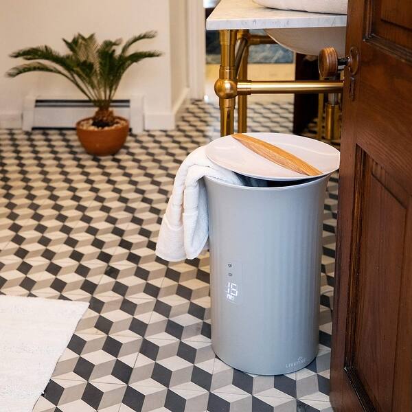 LiveFine Towel Warmer Large Bucket Style Luxury Heater with LED Display