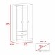 preview thumbnail 6 of 13, 35.4" Modern Three-door Armoire with Drawers, Shelves and Hanging Rod for Bedroom